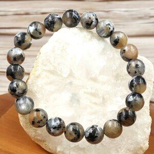High Flash Black Moonstone Bracelet | Handmade